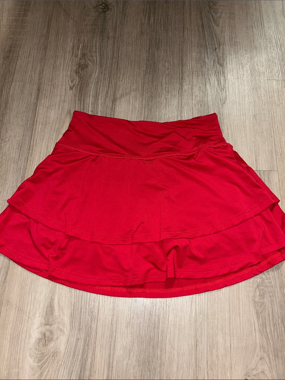 Red Tiered Women's Skirt